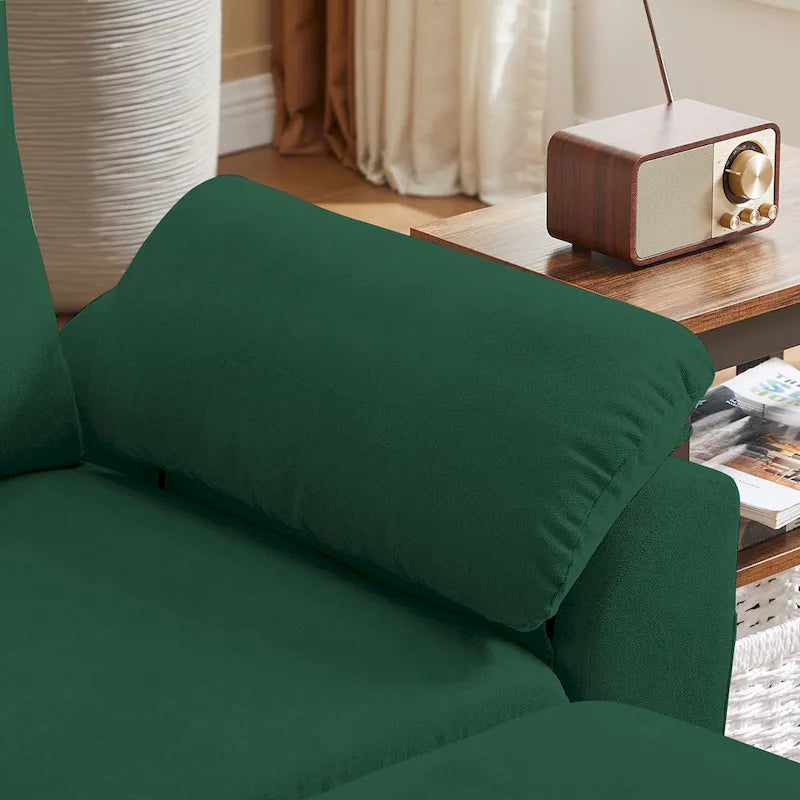 Modernes Ecksofa in L-Form mit abnehmbarer Armlehne, umbaubares Sofa mit wendbarer Ottomane für das Wohnzimmer