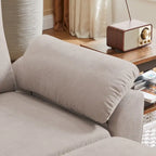 Modernes Ecksofa in L-Form mit abnehmbarer Armlehne, umbaubares Sofa mit wendbarer Ottomane für das Wohnzimmer