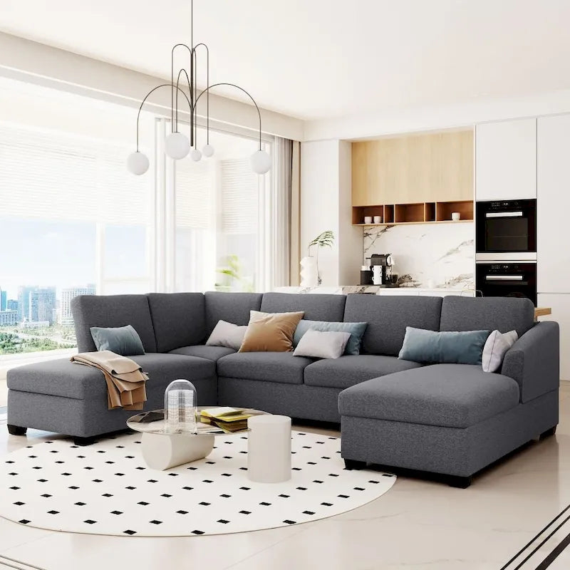 Modernes U-förmiges, extragroßes Chaiselongue-Sofa