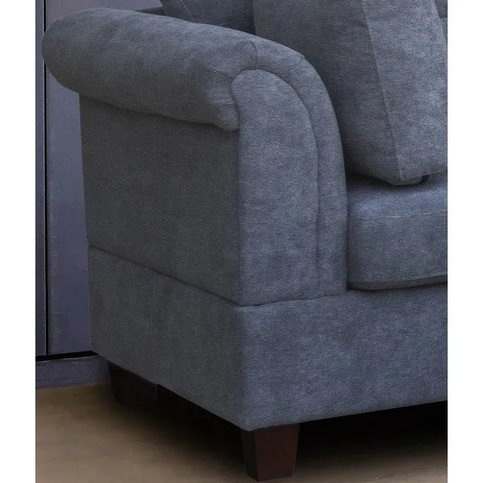 Diego 103,5 Stoff-Ecksofa mit Ottomane rechts, Stauraum-Hocker und 2 Akzentkissen