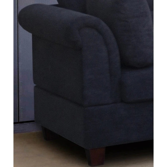 Diego 103,5 Stoff-Ecksofa mit Ottomane rechts, Stauraum-Hocker und 2 Akzentkissen