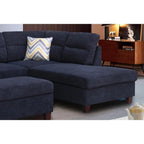 Diego 103,5 Stoff-Ecksofa mit Ottomane rechts, Stauraum-Hocker und 2 Akzentkissen