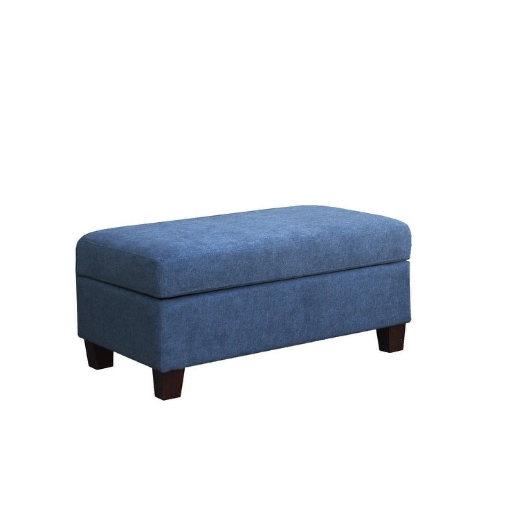 Diego 103,5 Stoff-Ecksofa mit Ottomane rechts, Stauraum-Hocker und 2 Akzentkissen