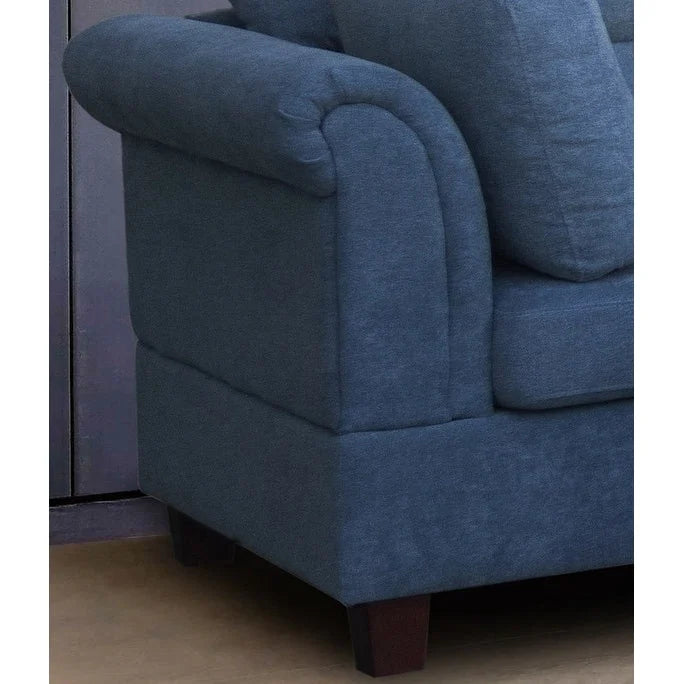 Diego 103,5 Stoff-Ecksofa mit Ottomane rechts, Stauraum-Hocker und 2 Akzentkissen