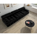 Schwarzes Samt Sofa – modulare Sektionen zur freien Kombination
