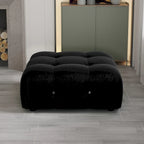 Schwarzes Samt Sofa – modulare Sektionen zur freien Kombination