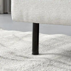 L-förmiges Sektionssofa aus Leinen mit Chaiselongue