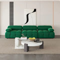 Samtstoff-bezogenes, modulares Sektionssofa, modernes Sofa
