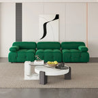 Samtstoff-bezogenes, modulares Sektionssofa, modernes Sofa