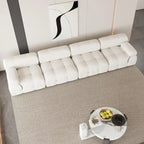 Samtstoff-bezogenes, modulares Sektionssofa, modernes Sofa