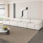Samtstoff-bezogenes, modulares Sektionssofa, modernes Sofa