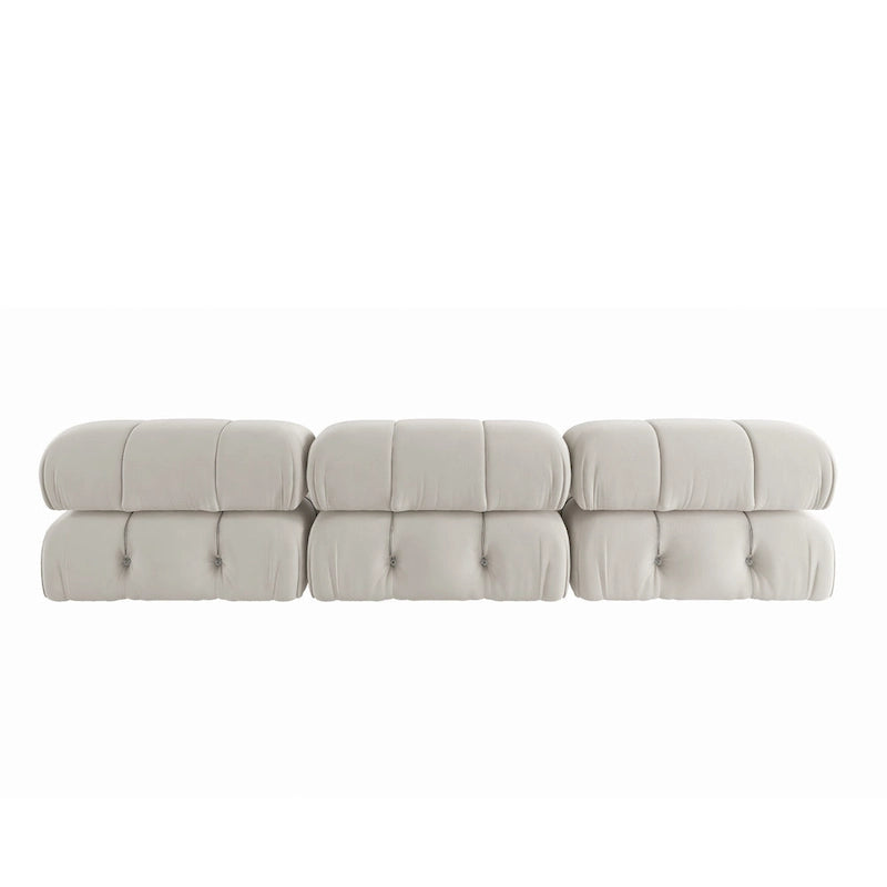 Samtstoff-bezogenes, modulares Sektionssofa, modernes Sofa