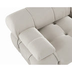 Samtstoff-bezogenes, modulares Sektionssofa, modernes Sofa