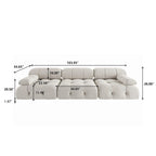 Samtstoff-bezogenes, modulares Sektionssofa, modernes Sofa