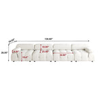 Samtstoff-bezogenes, modulares Sektionssofa, modernes Sofa
