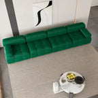 Samtstoff-bezogenes, modulares Sektionssofa, modernes Sofa
