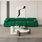 Samtstoff-bezogenes, modulares Sektionssofa, modernes Sofa
