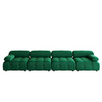 Samtstoff-bezogenes, modulares Sektionssofa, modernes Sofa