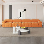 Samtstoff-bezogenes, modulares Sektionssofa, modernes Sofa