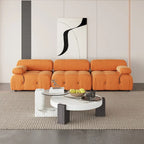 Samtstoff-bezogenes, modulares Sektionssofa, modernes Sofa