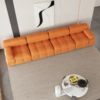 Samtstoff-bezogenes, modulares Sektionssofa, modernes Sofa