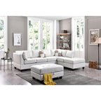 Malone L-förmiges, umkehrbares Kunstleder-Ecksofa