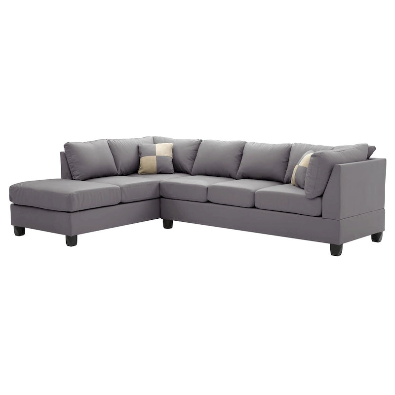 Malone L-förmiges, umkehrbares Kunstleder-Ecksofa