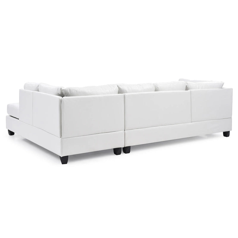 Malone L-förmiges, umkehrbares Kunstleder-Ecksofa
