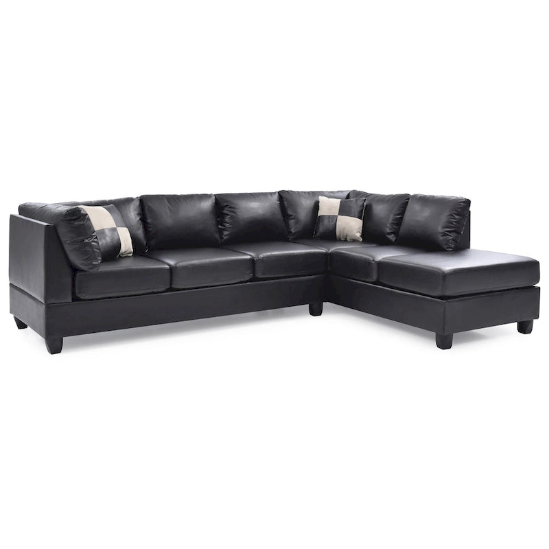 Malone L-förmiges, umkehrbares Kunstleder-Ecksofa