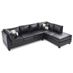 Malone L-förmiges, umkehrbares Kunstleder-Ecksofa