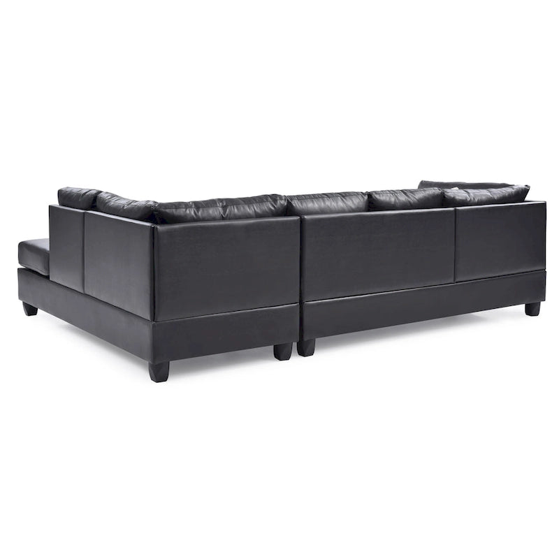 Malone L-förmiges, umkehrbares Kunstleder-Ecksofa