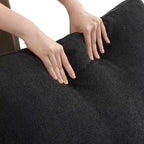 Schwarzes Commix Daunen-Polster-Sofa mit Ottomane