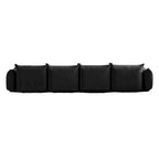 Chenille-Stoff-Ecksofa U-förmiges 4-Sitzer-Sofa mit 2 Hockern