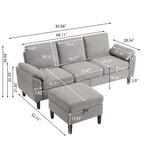 Jarenie 79.72 L-förmiges Sofa für das Wohnzimmer