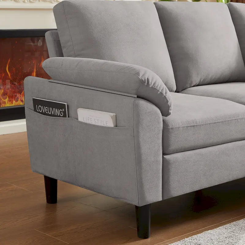 Jarenie 79.72 L-förmiges Sofa für das Wohnzimmer