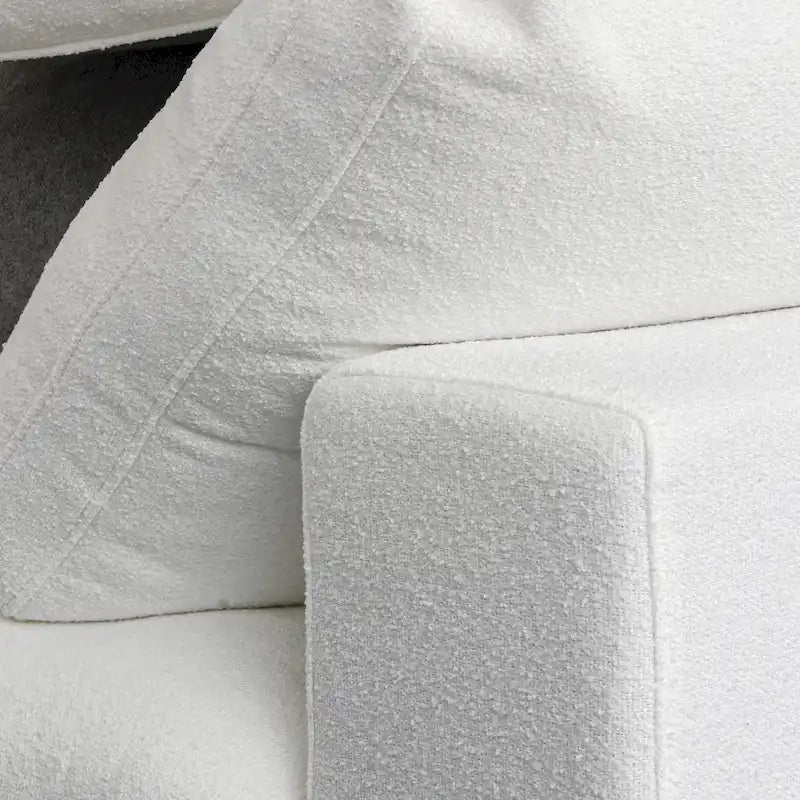 Großes Ecksofa mit Daunenfüllung und Ottoman für Wohnzimmerset