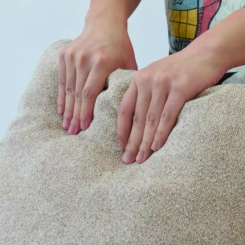 Großes Ecksofa mit Daunenfüllung und Ottoman für Wohnzimmerset