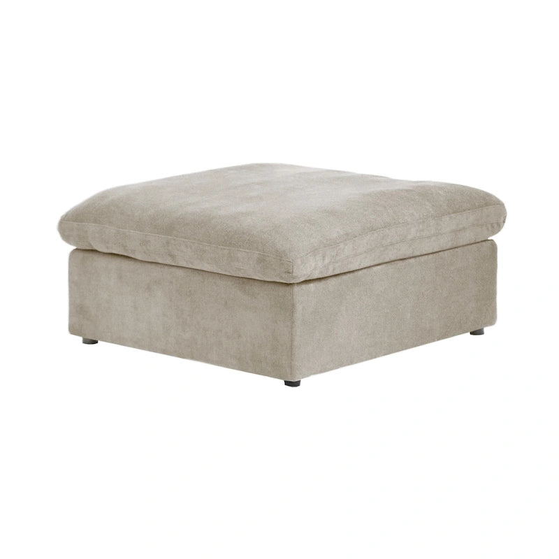 Großes Ecksofa mit Daunenfüllung und Ottoman für Wohnzimmerset