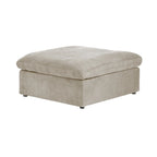 Großes Ecksofa mit Daunenfüllung und Ottoman für Wohnzimmerset