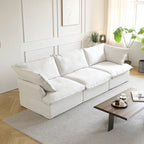 123 Polster-Ecksofa Minimalistische Samt-Couch
