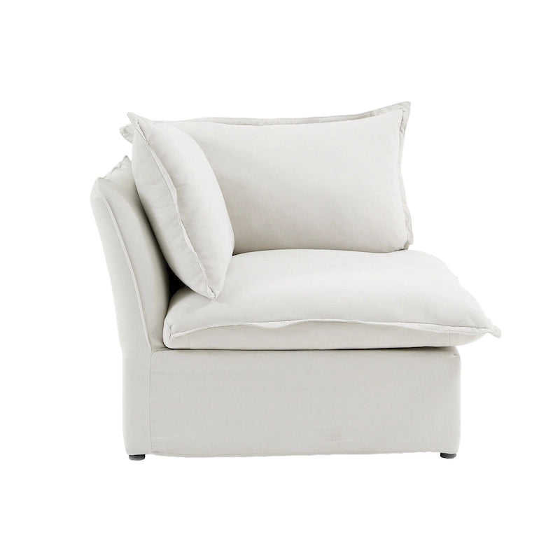 123 Polster-Ecksofa Minimalistische Samt-Couch
