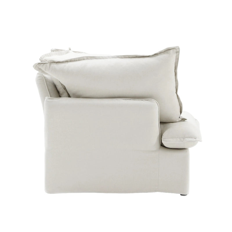 123 Polster-Ecksofa Minimalistische Samt-Couch