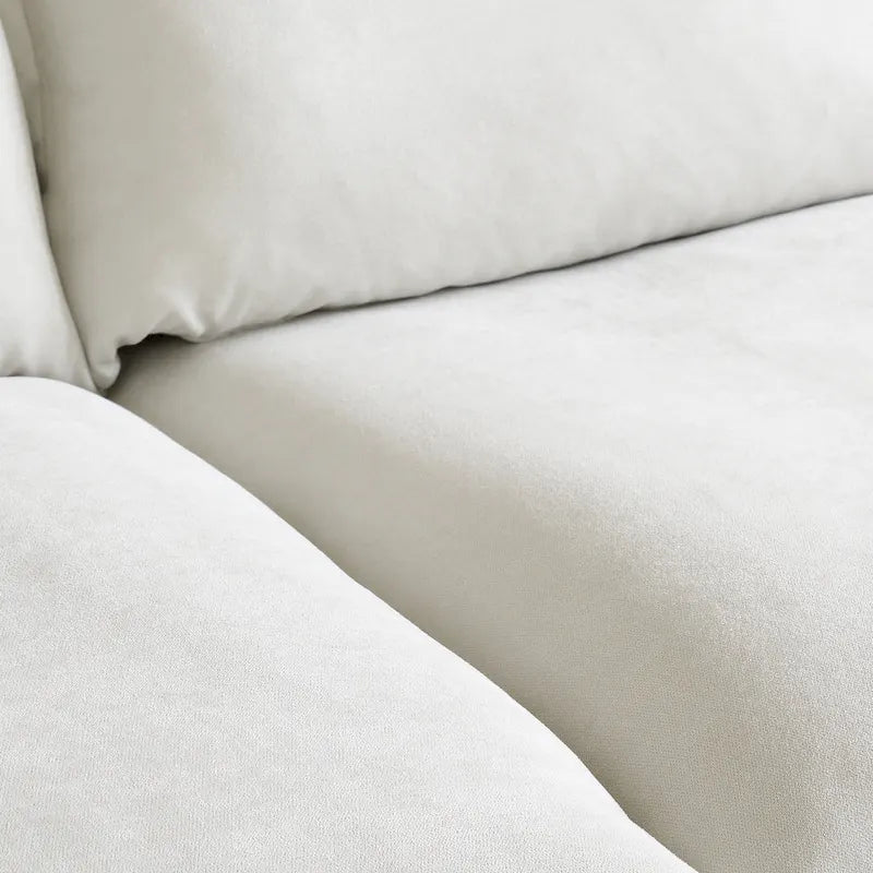 123 Polster-Ecksofa Minimalistische Samt-Couch