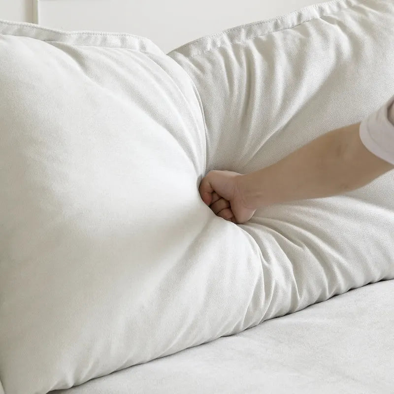 123 Polster-Ecksofa Minimalistische Samt-Couch