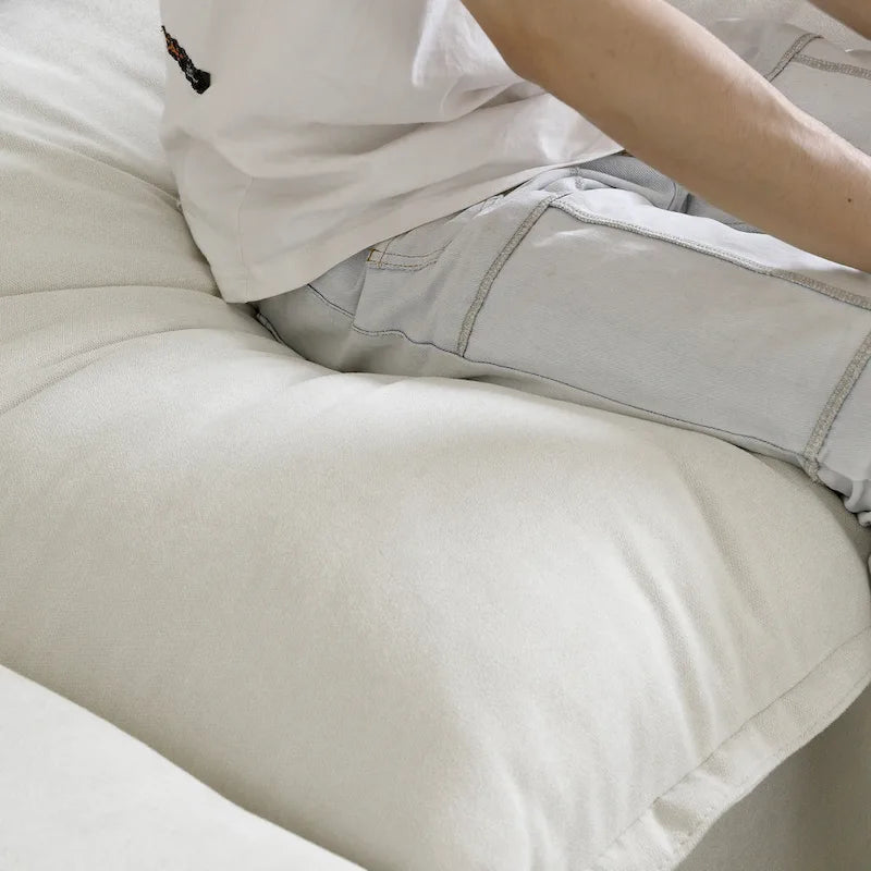 123 Polster-Ecksofa Minimalistische Samt-Couch