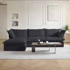 123 Polster-Ecksofa Minimalistische Samt-Couch