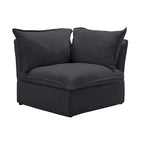 123 Polster-Ecksofa Minimalistische Samt-Couch