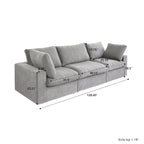 120 Zoll Modernes weiches, mit Daunen gefülltes 3-teiliges Sektionalsofa