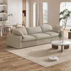120 Zoll Modernes weiches, mit Daunen gefülltes 3-teiliges Sektionalsofa