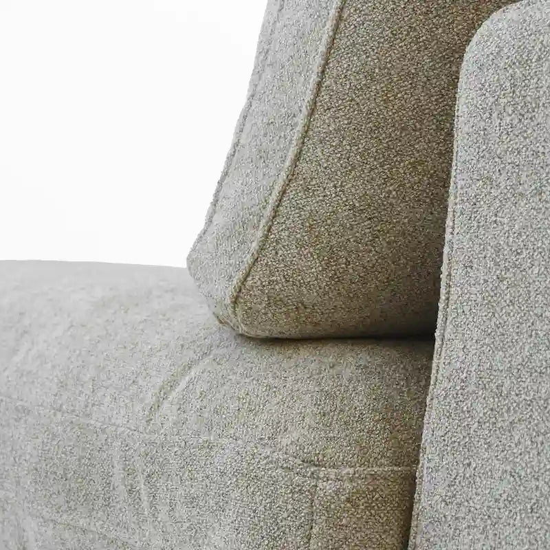 120 Zoll Modernes weiches, mit Daunen gefülltes 3-teiliges Sektionalsofa